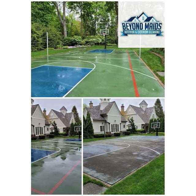 basketball-and-tennis-court-cleaning-long-island-using-low-pressure-soft-wash-power-washing-technique